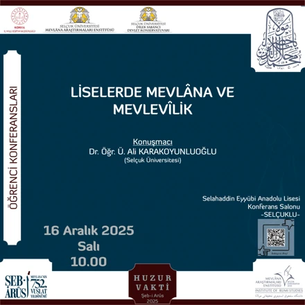 Şeb-i Arus 752. Vuslat Yıl Dönümü Etkinlikleri